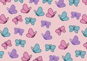 Cute And Girly Pattern Full Of Butterflies vector