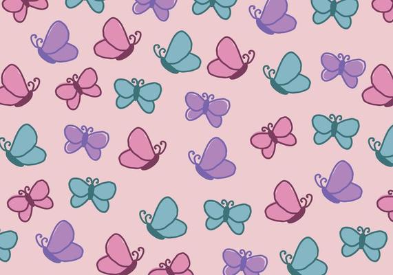 Cute And Girly Pattern Full Of Butterflies