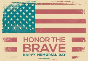 Retro Happy Memorial Day Background vector