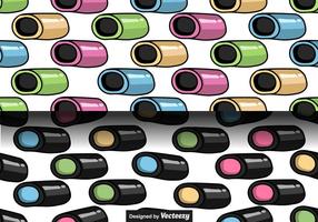 Licorice Candy Vector Seamless Patterns