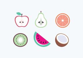 Iconos de las frutas del vector