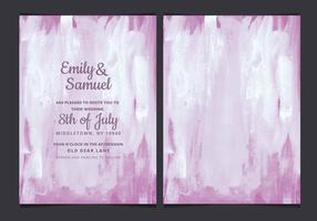 Vector Purple Watercolor Wedding Invitation