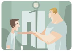 Patient Getting Hand Therapy Vector