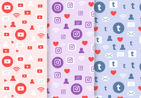 Social Media Pattern vector