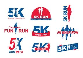 5K Running Logo vector