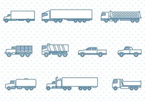 Conjunto de iconos de camiones vector
