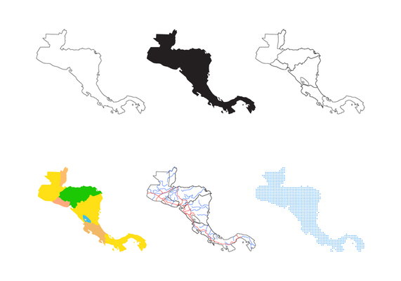 Central America Map Vector