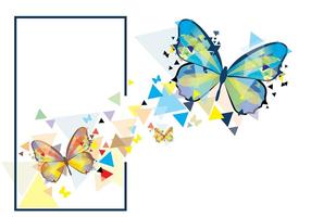 Mosaico ilustración mariposa vector