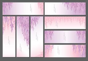 Wisteria Banners Vector