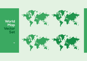 Con dibujos vectorial Mapa del mundo Conjunto vector