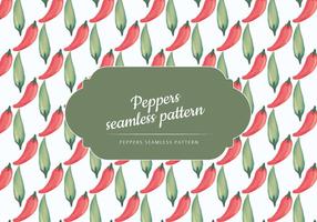 Vector Hand Drawn Peppers Pattern