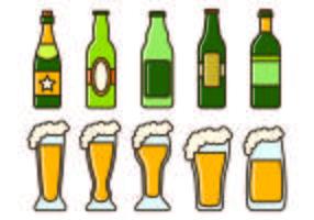 Conjunto De Iconos Cerveja vector