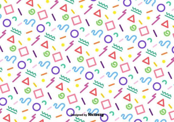 Vector Funky Colorful Geometric Pattern