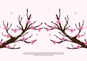 Branches Pink Flowers vector