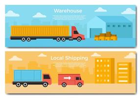 Free Delivery Truck Banner Vector