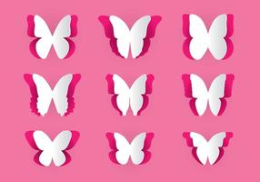 Paper Cut Butterfly Vector Pack