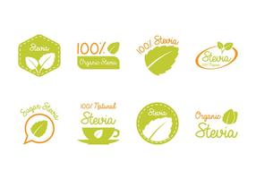 Etiqueta y logotipo de Stevia vector