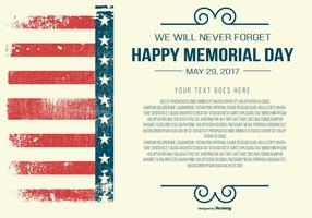 Plantilla del Memorial Day vector