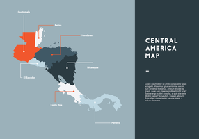 Mapa de América Central Vector