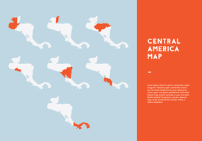 Mapa de América Central Vector