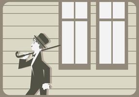 Charlie chaplin caminando vector