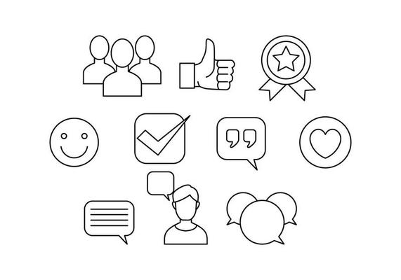 Testimonials Thin Line Icon Vector