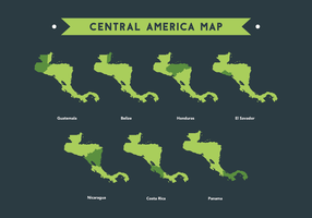 Mapa de América Central ilustración vectorial