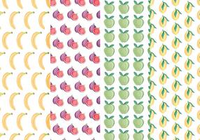 Vector patrones de colores de frutas