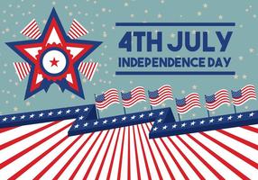 Cartel del vector del 4 de julio del Día de la Independencia
