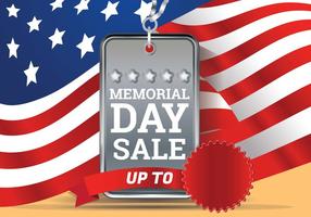 Memorial Day Sale Background Template vector