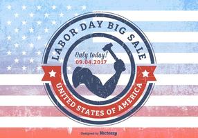 USA Labor Day Big Sale Grunge Rubber Stamp vector