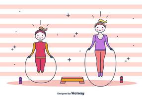 Skipping Rope Vector Background