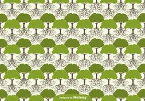 Tree With Roots Seamless Pattern vector