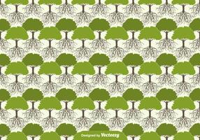 Tree With Roots Seamless Pattern vector