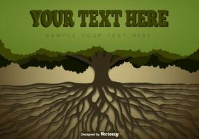 Tree With Roots Template vector
