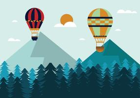 Hot Air Balloon Vector Illustration