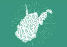 West Virginia State Lettering vector