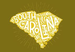 South Carolina State Lettering vector