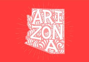 Arizona state lettering vector