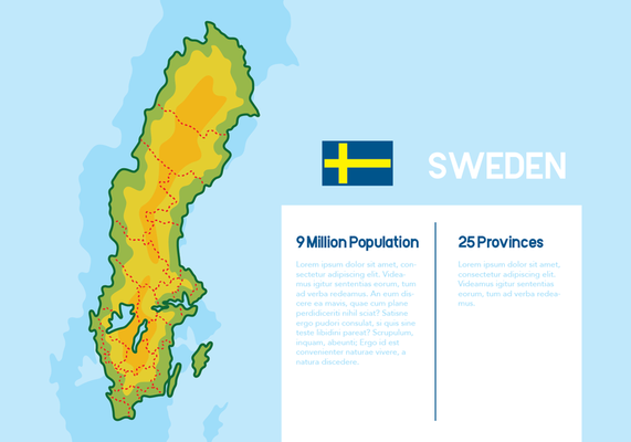 Sweden Map Vector