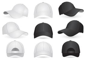 Vector Mockup Templates of Cap and Hat