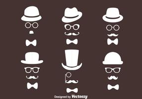 Old Man Retro Style Collection Vectors