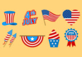 Set Of Independence Day Icons