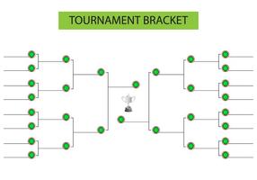 Tournament Bracket Blank Template Vector 