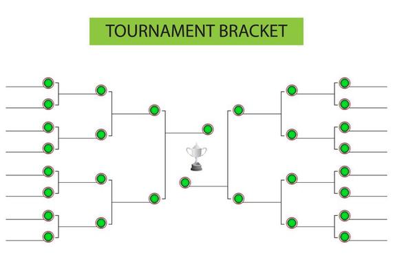 Tournament Bracket Blank Template Vector 