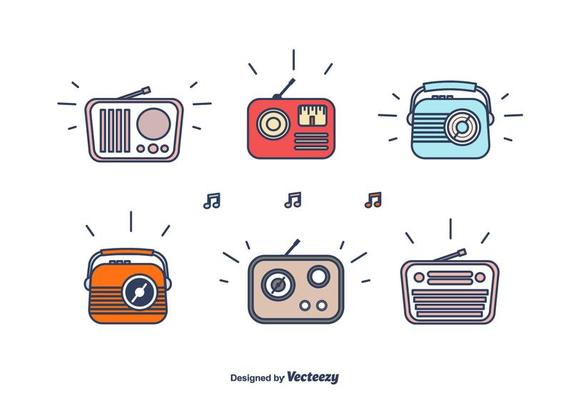 Retro Cartoon Radio Set