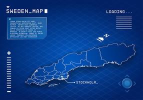 Suecia Mapa Tecnología Vector Libre