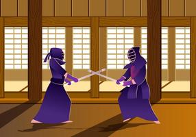 Kendo dojo vector