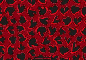 Abstract Hearts Seamless Pattern - Vector