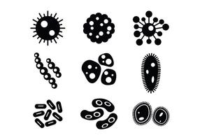 Libre de bacterias, Bug, virus, Mold Vector Icon Set